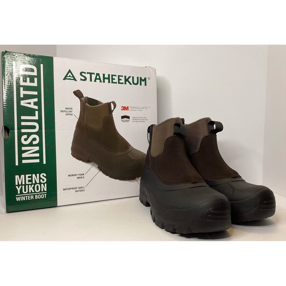Staheekum Yukon Insulated Waterproof  Snow Boot Men's Size 8 Brown NIB
